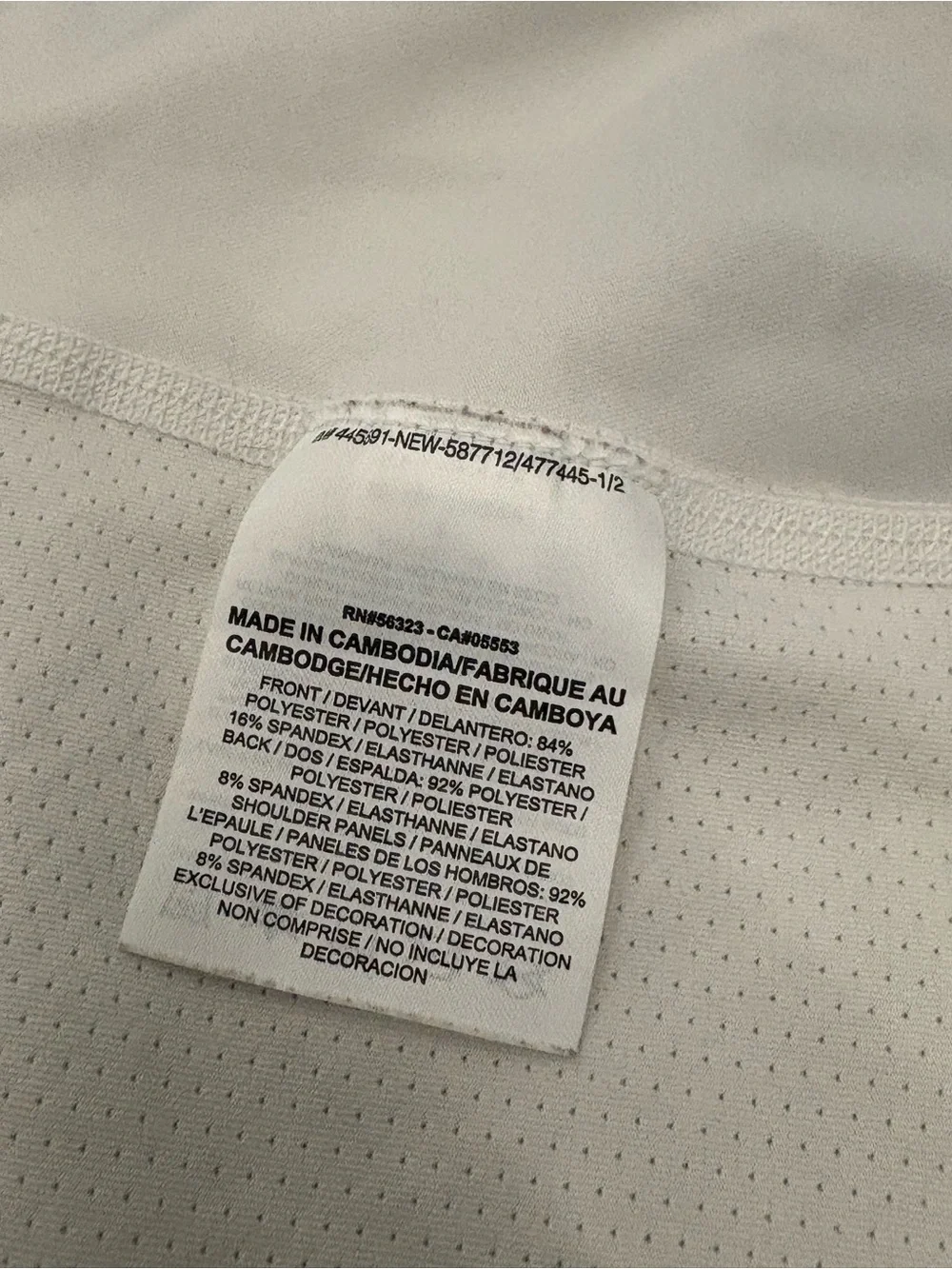 Nike Pro White Racerback Training Tank with Black stripe Logo